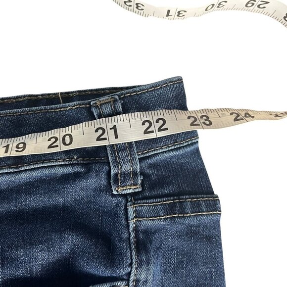 Venezia By Lane Bryant Denim Distressed Patchwork Jeans Womens Size 24 Blue - Picture 14 of 16